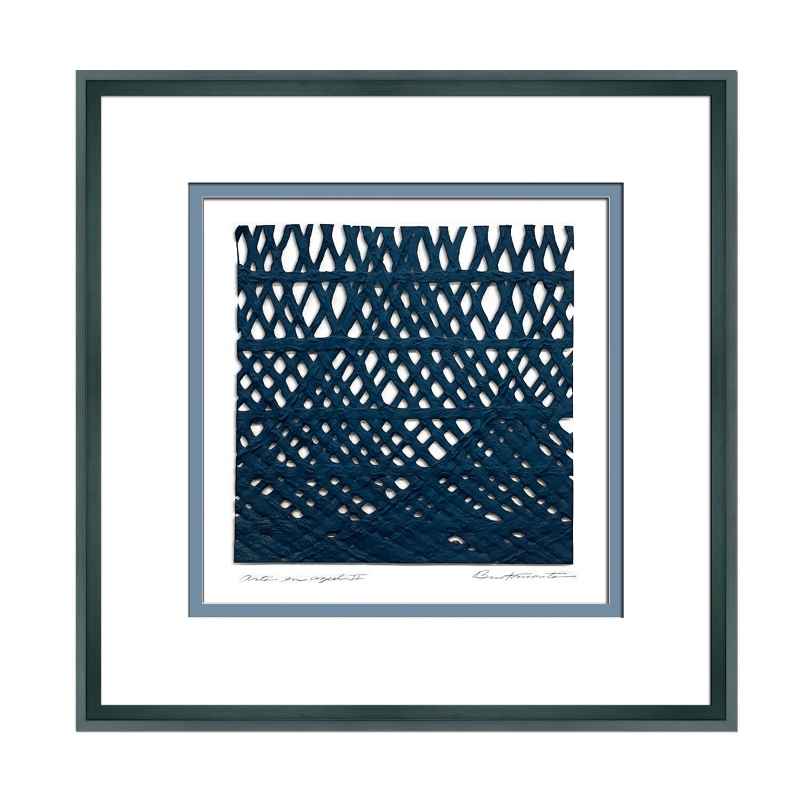 Framed Abstract Paper Wall Art - Mulberry Arte En Azul II